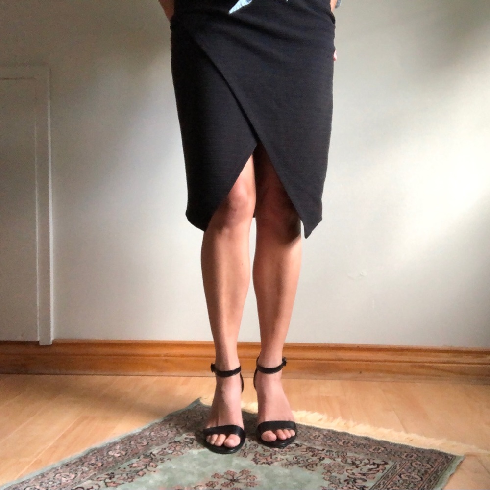 Vero Moda Ribbed Pencil Cutout Skirt